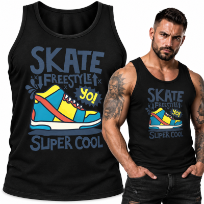 TANK TOP  ŚMIESZNY SKATE FREESTYLE